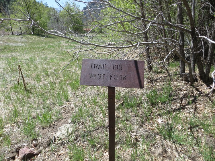 West Fork Trail Marker